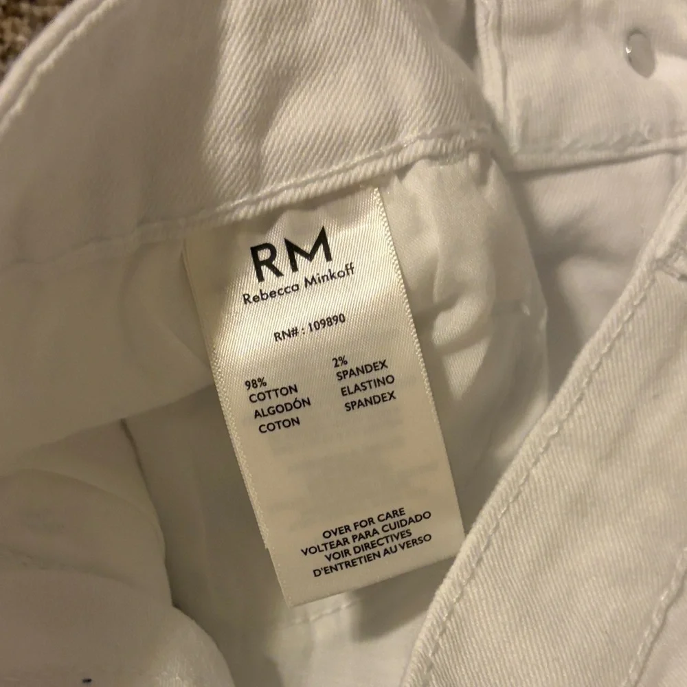 Rebecca Minkoff White High-Rise Cotton Shorts